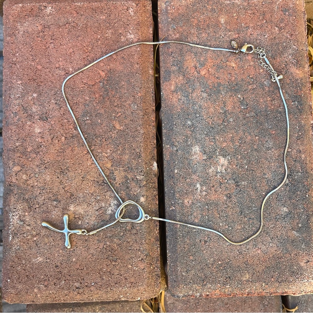 Silver Love and Faith Necklace‎